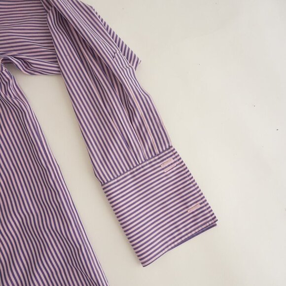Charles Tyrwhitt Jermyn Street London Pink Purple non-Iron Dress Shirt 16 - Picture 4 of 9